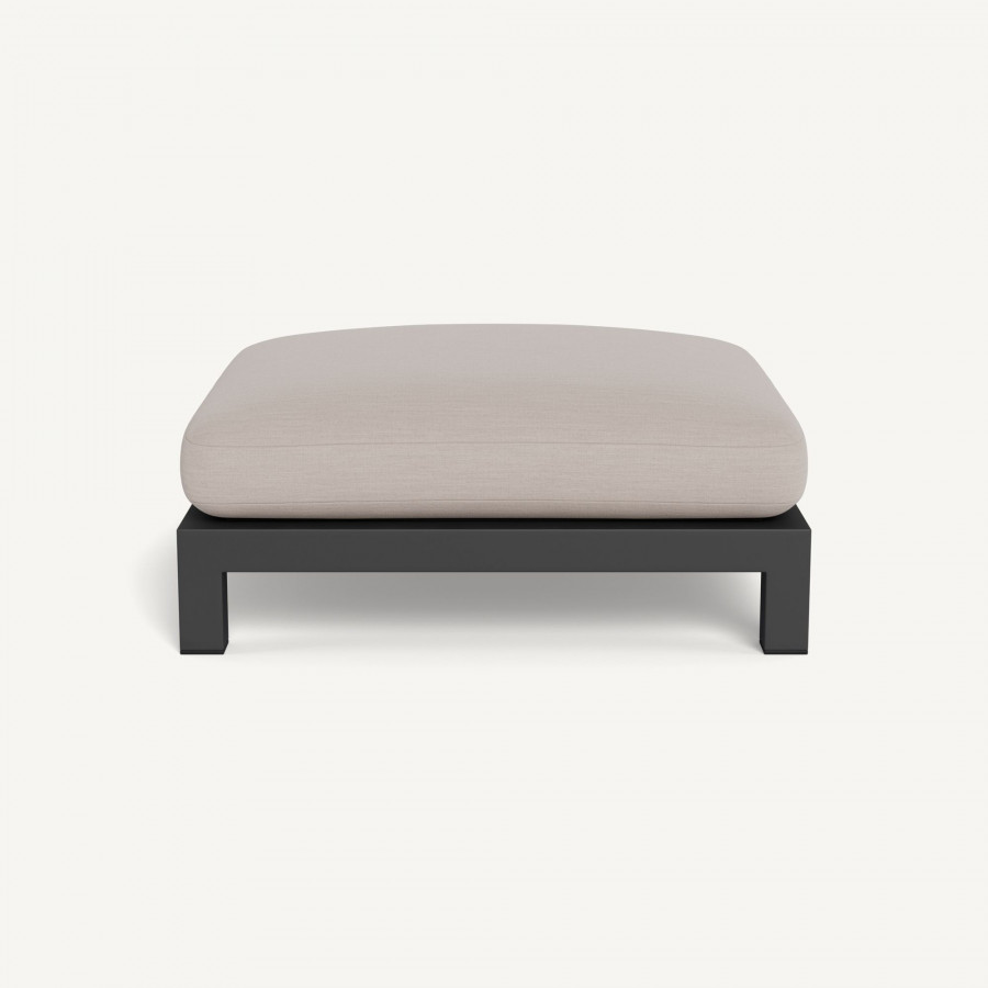 Harbour Pacific Aluminum Ottoman - Aluminum Asteroid / Panama Marble