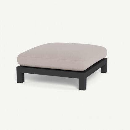 Harbour Pacific Aluminum Ottoman - Aluminum Asteroid / Panama Marble
