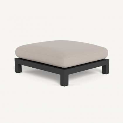 Harbour Pacific Aluminum Ottoman - Aluminum Asteroid / Panama Marble