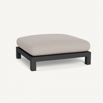 Harbour Pacific Aluminum Ottoman - Aluminum Asteroid / Panama Marble