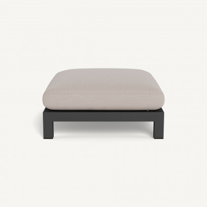 Harbour Pacific Aluminum Ottoman - Aluminum Asteroid / Panama Marble