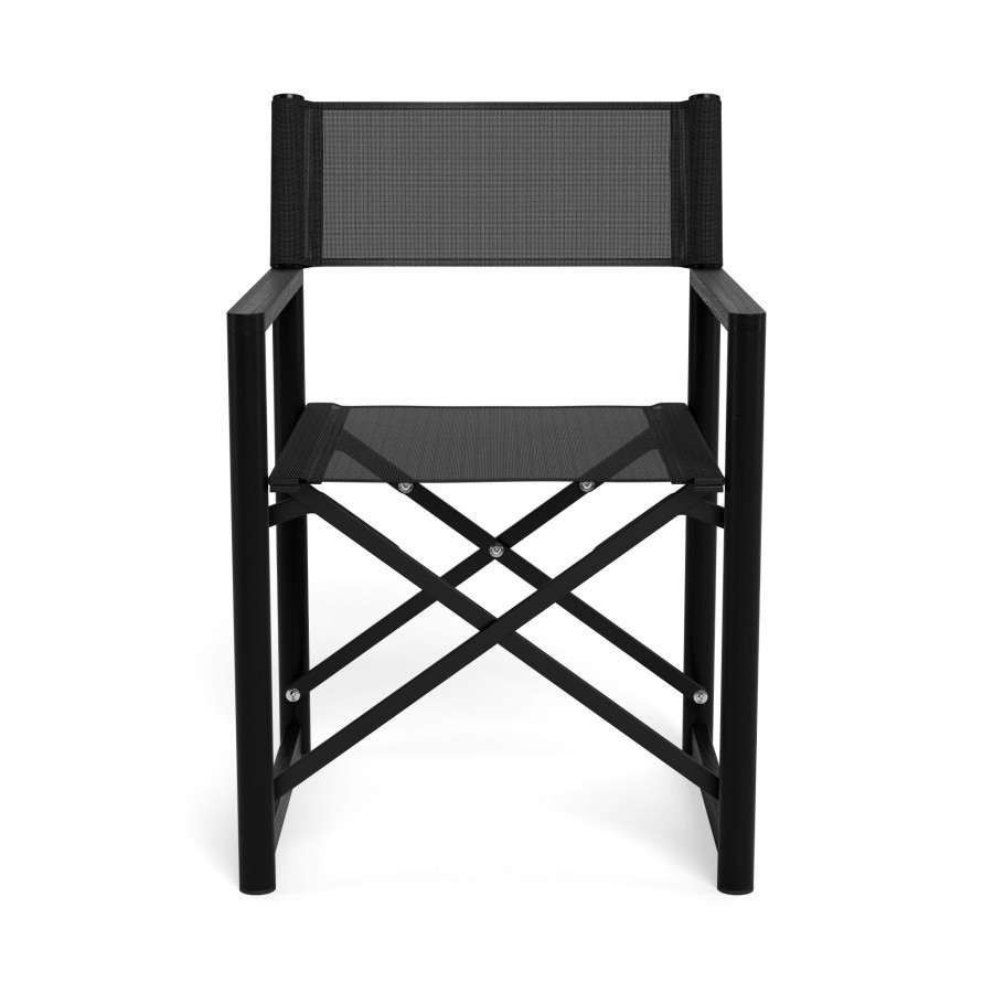 Harbour Pacific Teak Dining Chair - Teak Charcoal / Batyline Black