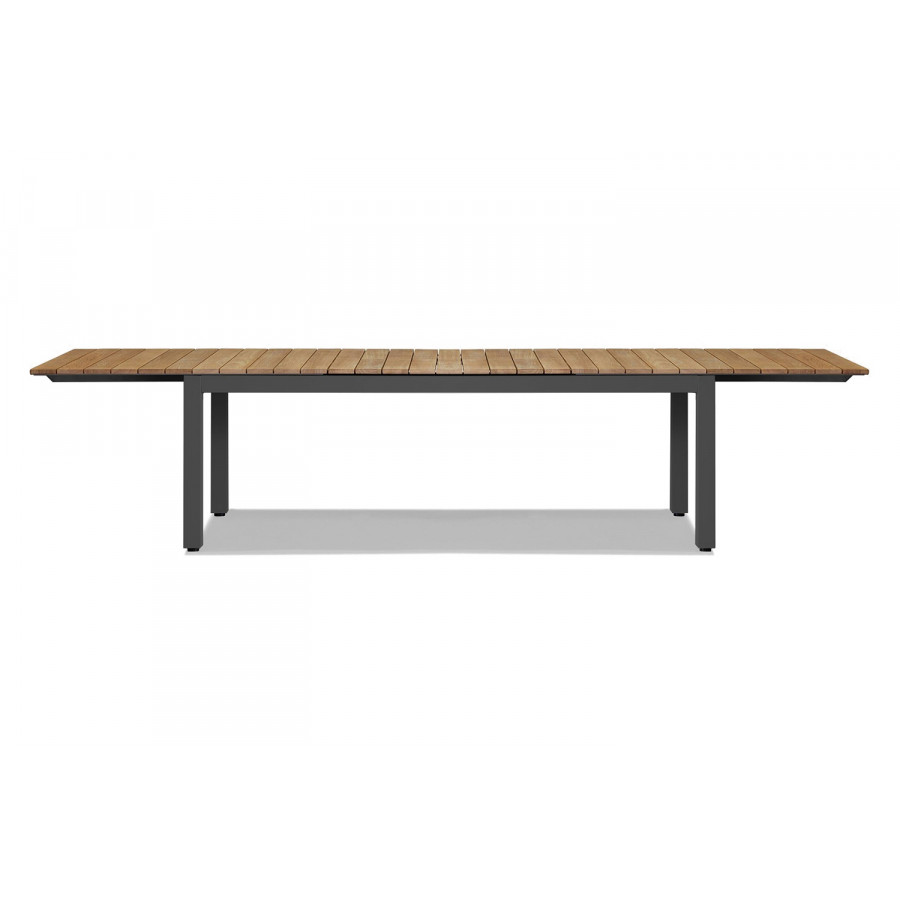 Harbour Pacific Extension Dining Table - Aluminum Asteroid, Teak Natural