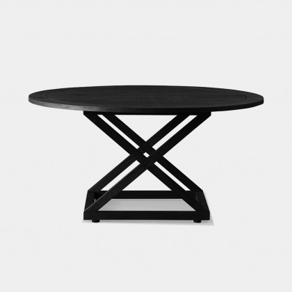 Harbour Pacific Teak Round Dining Table 60" - Teak Charcoal