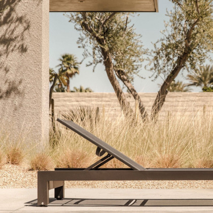 Harbour Pacific Teak Rectangle Bar Table - Aluminum Asteroid / Teak Natural