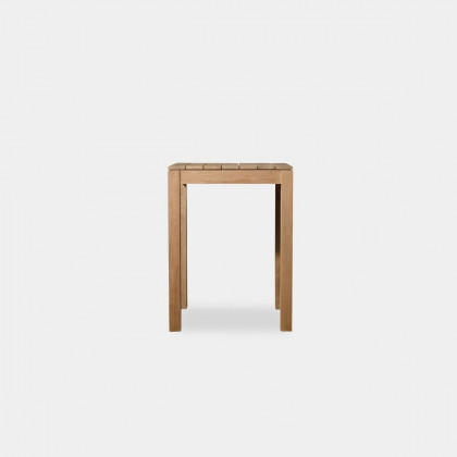 Harbour Pacific Teak Rectangle Bar Table - Aluminum White / Teak Natural