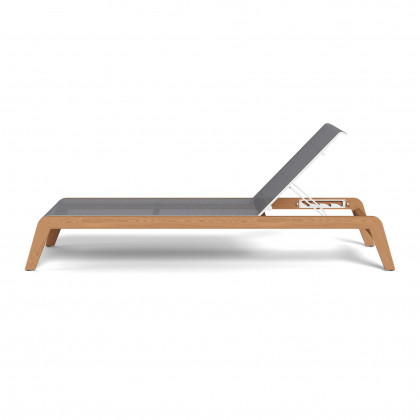 Harbour Pacific Teak Angled Sun Lounge