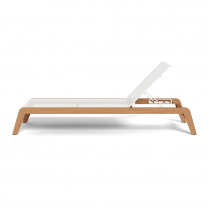 Harbour Pacific Teak Angled Sun Lounge