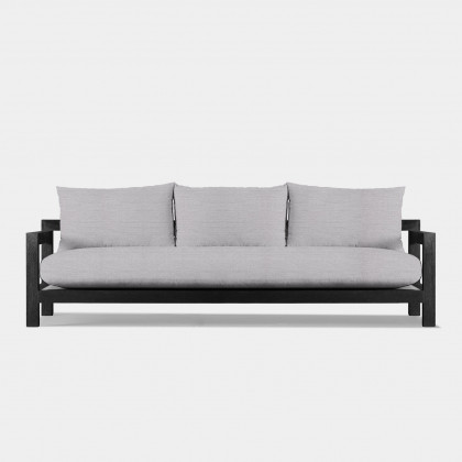 Harbour Pacific Teak 3 Seat Sofa - Teak Charcoal / Panama Cloud / Batyline Black