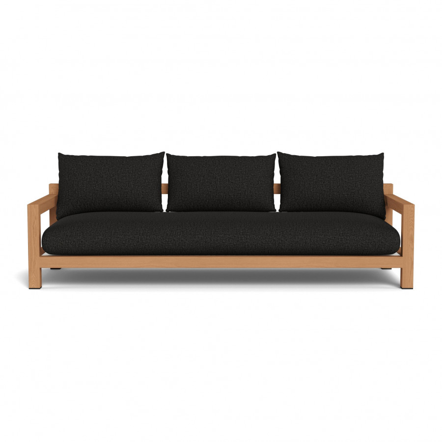 Harbour Pacific Teak 3 Seat Sofa - Teak Natural / Copacabana Midnight / Batyline White