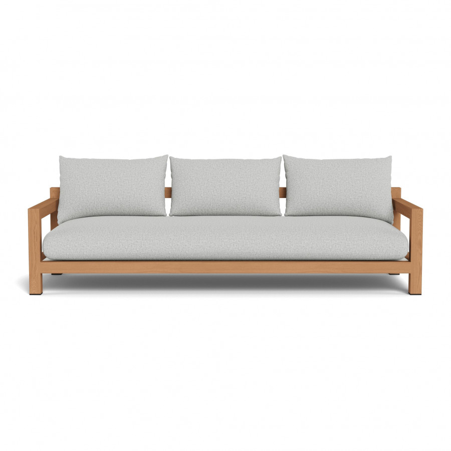 Harbour Pacific Teak 3 Seat Sofa - Teak Natural / Copacabana Sand / Batyline White