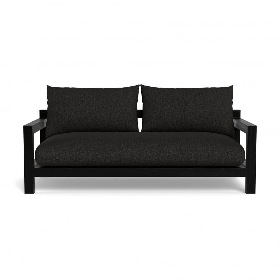 Harbour Pacific Teak 2 Seat Sofa - Teak Charcoal / Copacabana Midnight / Batyline Black