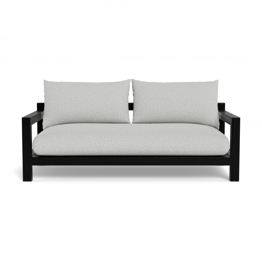 Harbour Pacific Teak 2 Seat Sofa - Teak Charcoal / Copacabana Sand / Batyline Black