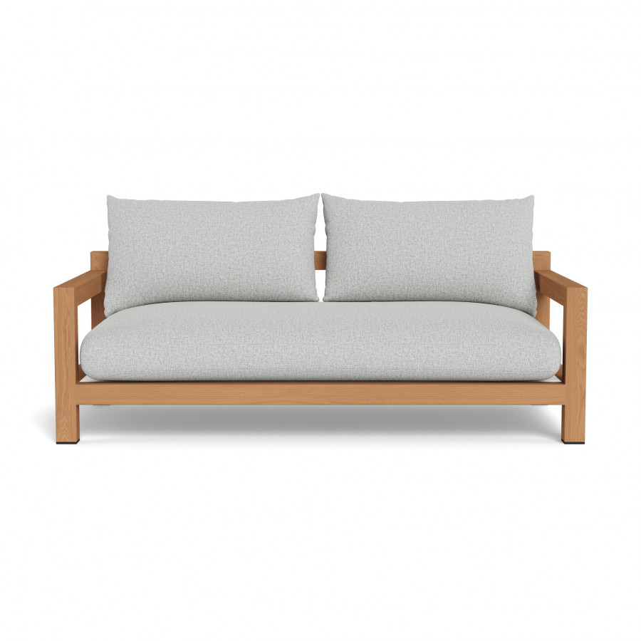 Harbour Pacific Teak 2 Seat Sofa - Teak Natural / Copacabana Sand / Batyline White