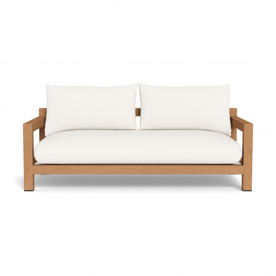 Harbour Pacific Teak 2 Seat Sofa - Teak Natural / Panama Blanco / Batyline White