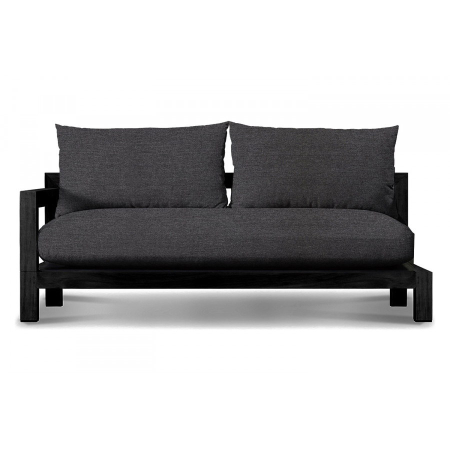 Harbour Pacific 2 Seat 1 Arm - Teak Charcoal, Lisos Grafito