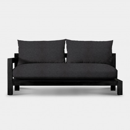 Harbour Pacific Teak 2 Seat 1 Arm - Teak Charcoal / Copacabana Midnight / Batyline Black