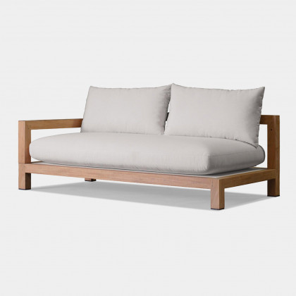 Harbour Pacific 2 Seat 1 Arm - Teak Charcoal, Cast Slate, Batyline Silver