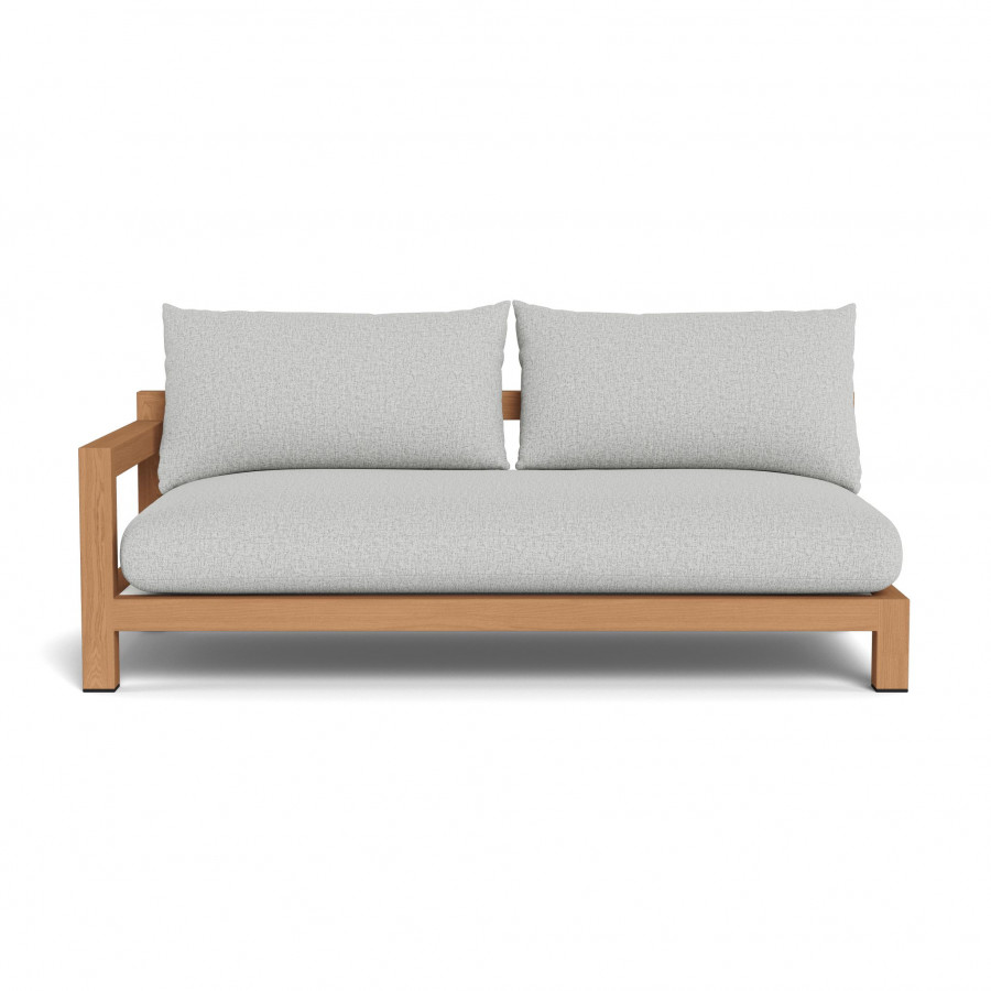 Harbour Pacific Teak 2 Seat 1 Arm - Teak Natural / Copacabana Sand / Batyline White