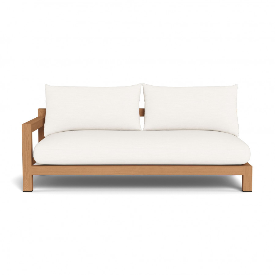 Harbour Pacific Teak 2 Seat 1 Arm - Teak Natural / Panama Blanco / Batyline White
