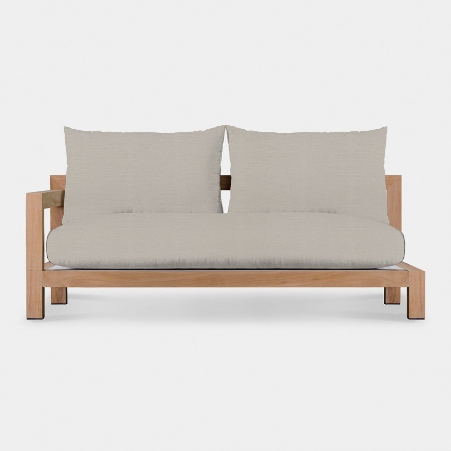 Harbour Pacific 2 Seat 1 Arm - Teak Natural, Panama Marble