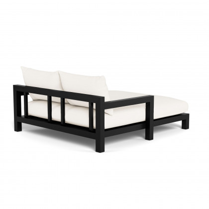 Harbour Pacific Teak Daybed - Teak Charcoal / Panama Blanco / Batyline Black
