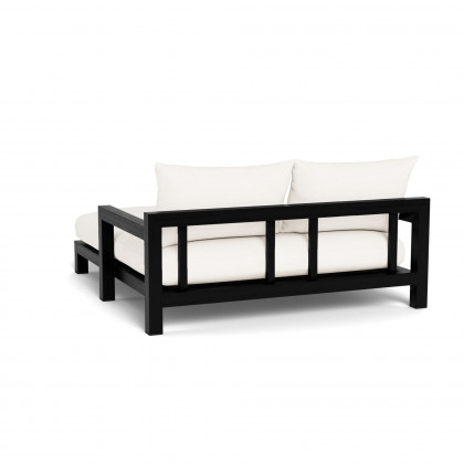 Harbour Pacific Teak Daybed - Teak Charcoal / Panama Blanco / Batyline Black