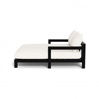 Harbour Pacific Teak Daybed - Teak Charcoal / Panama Blanco / Batyline Black