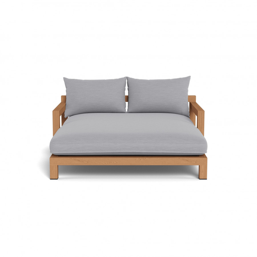 Harbour Pacific Teak Daybed - Teak Natural / Panama Cloud / Batyline White
