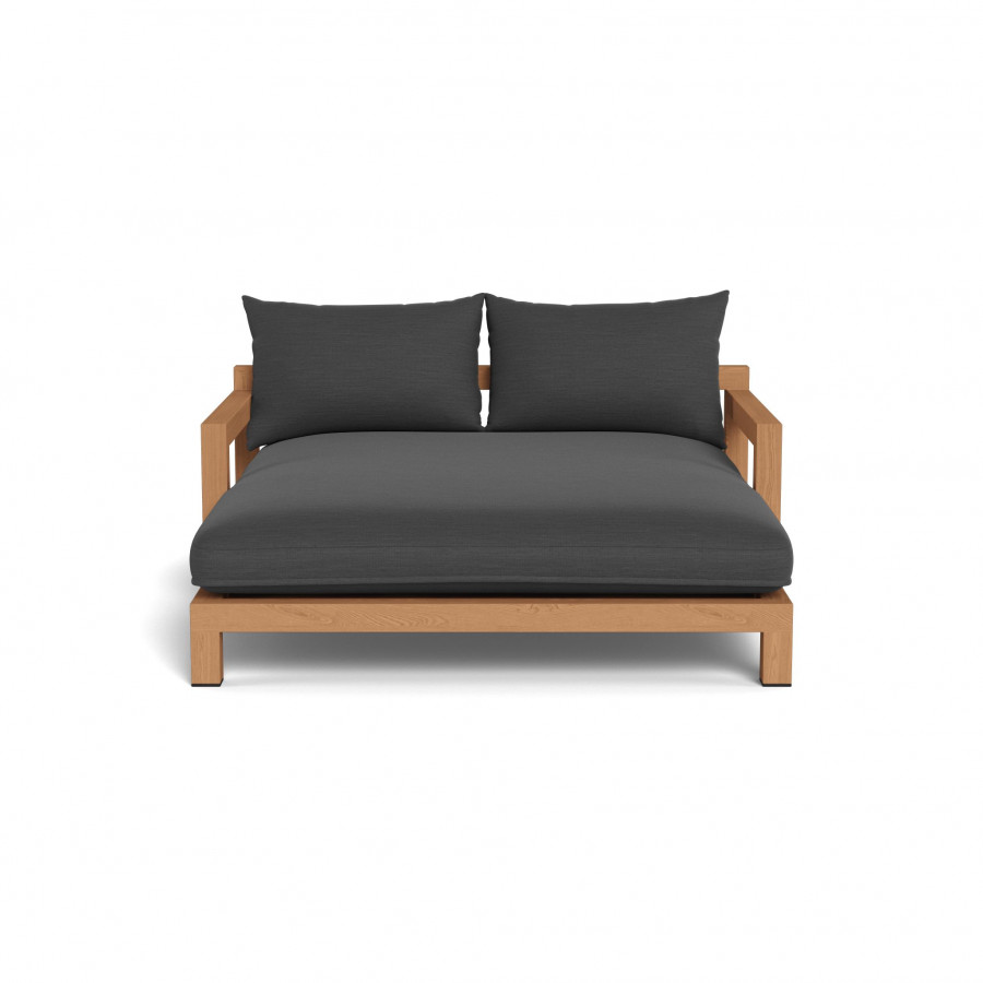 Harbour Pacific Teak Daybed - Teak Natural / Panama Grafito / Batyline White