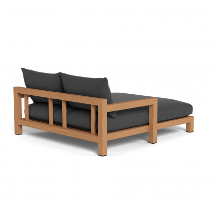 Harbour Pacific Teak Daybed - Teak Natural / Panama Grafito / Batyline White