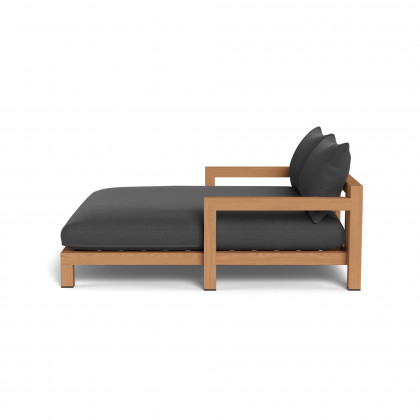 Harbour Pacific Teak Daybed - Teak Natural / Panama Grafito / Batyline White