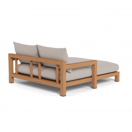 Harbour Pacific Teak Daybed - Teak Natural / Panama Marble / Batyline White