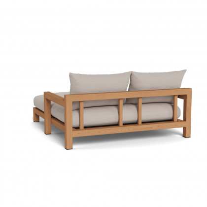 Harbour Pacific Teak Daybed - Teak Natural / Panama Marble / Batyline White