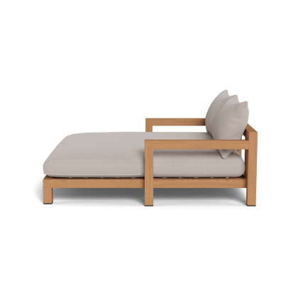 Harbour Pacific Teak Daybed - Teak Natural / Panama Marble / Batyline White