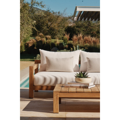 Harbour Pacific Teak Lounge Chair - Teak Charcoal / Copacabana Sand / Batyline Black