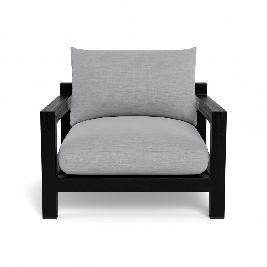 Harbour Pacific Teak Lounge Chair - Teak Charcoal / Panama Cloud / Batyline Black