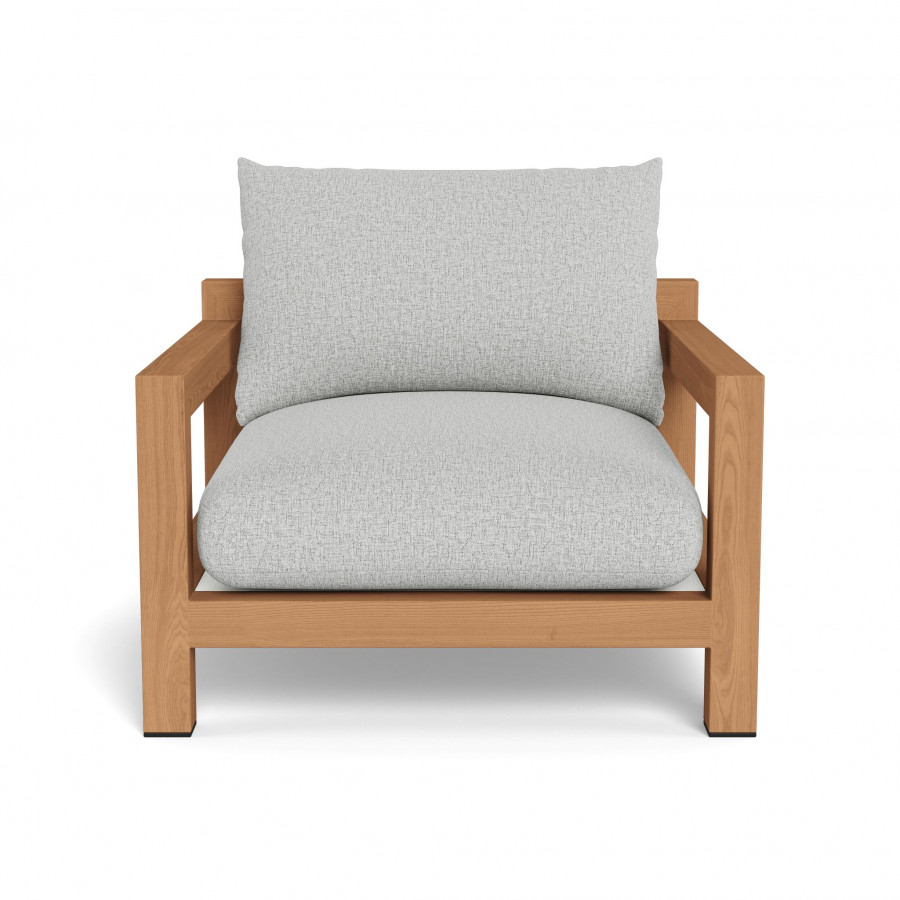 Harbour Pacific Teak Lounge Chair - Teak Natural / Copacabana Sand / Batyline White