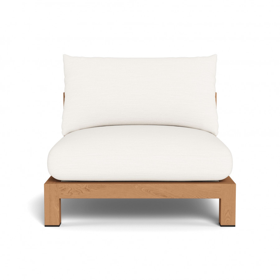 Harbour Pacific Teak Armless Single - Teak Natural / Panama Blanco / Batyline White