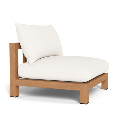 Harbour Pacific Teak Armless Single - Teak Natural / Panama Blanco / Batyline White