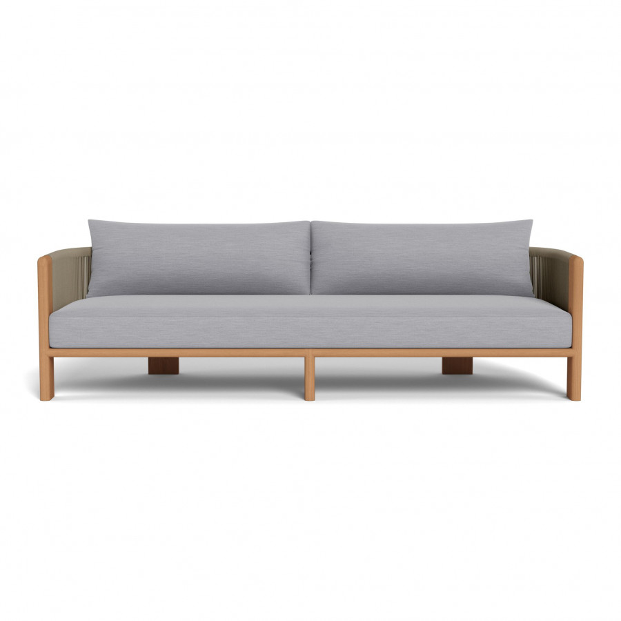 Harbour Palm Beach Teak 3 Seat Sofa - Teak Natural / Panama Cloud / Rope Stone