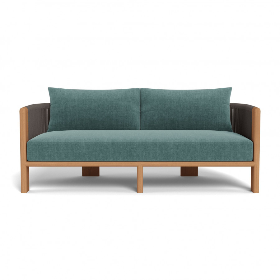 Harbour Palm Beach Teak 2 Seat Sofa - Teak Natural / Altona Dew / Rope Stone