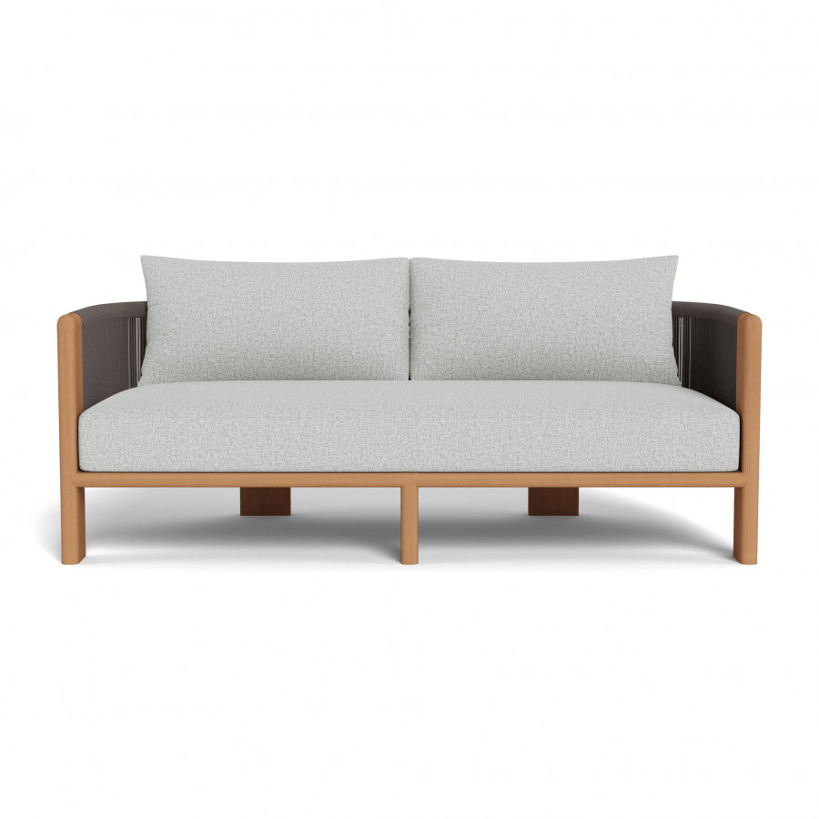 Harbour Palm Beach Teak 2 Seat Sofa - Teak Natural / Copacabana Sand / Rope Stone