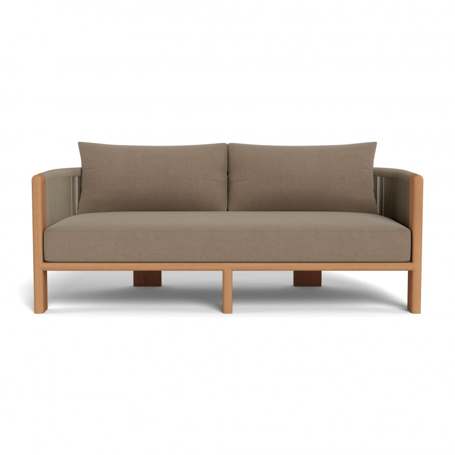 Harbour Palm Beach Teak 2 Seat Sofa - Teak Natural / Panama Coco / Rope Stone