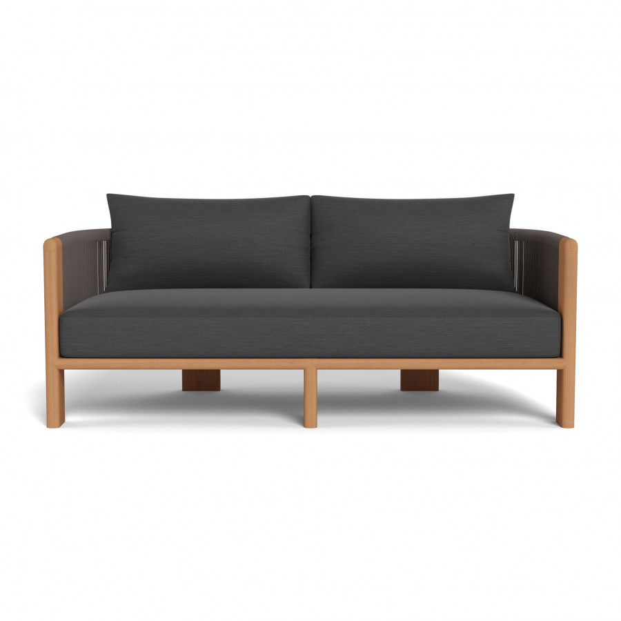Harbour Palm Beach Teak 2 Seat Sofa - Teak Natural / Panama Grafito / Rope Stone