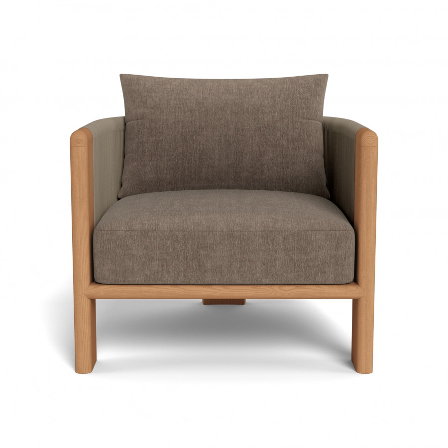 Harbour Palm Beach Teak Lounge Chair - Teak Natural / Altona Mink / Rope Stone
