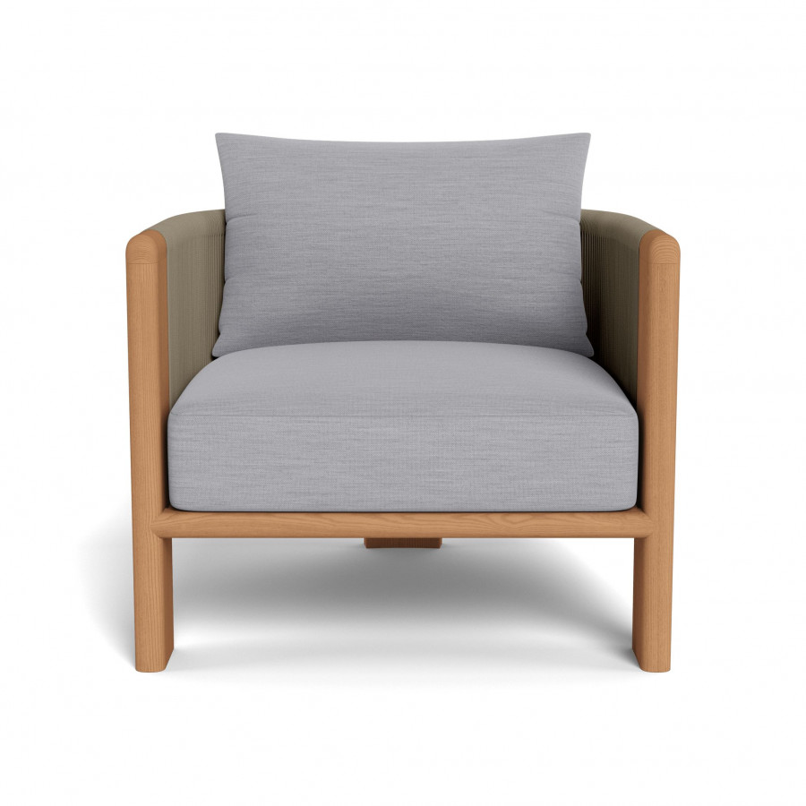 Harbour Palm Beach Teak Lounge Chair - Teak Natural / Panama Cloud / Rope Stone