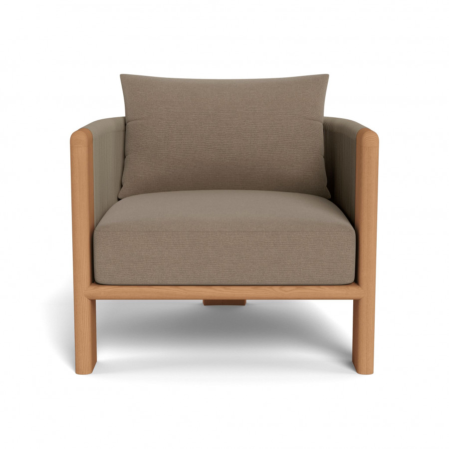 Harbour Palm Beach Teak Lounge Chair - Teak Natural / Panama Coco / Rope Stone