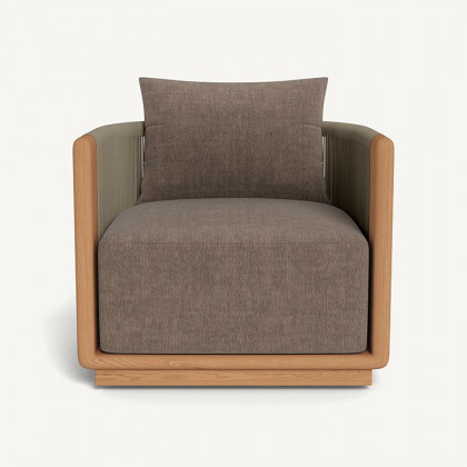 Harbour Palm Beach Teak Swivel Lounge Chair