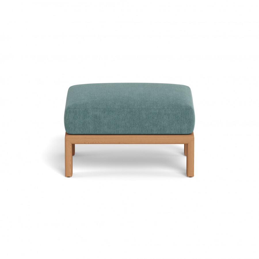 Harbour Palm Beach Teak Ottoman - Teak Natural / Altona Dew